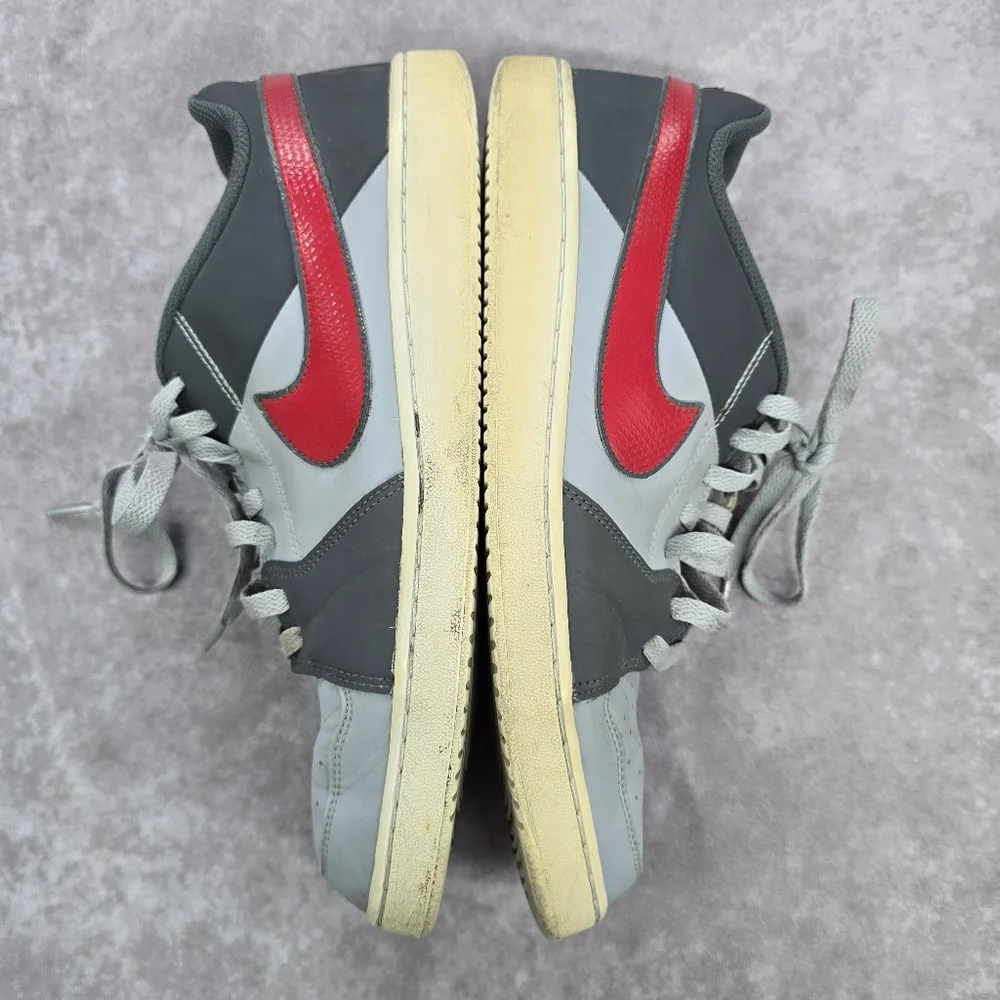 Nike Backboard II Men's Low Top Grey University Red Sneakers Shoes
